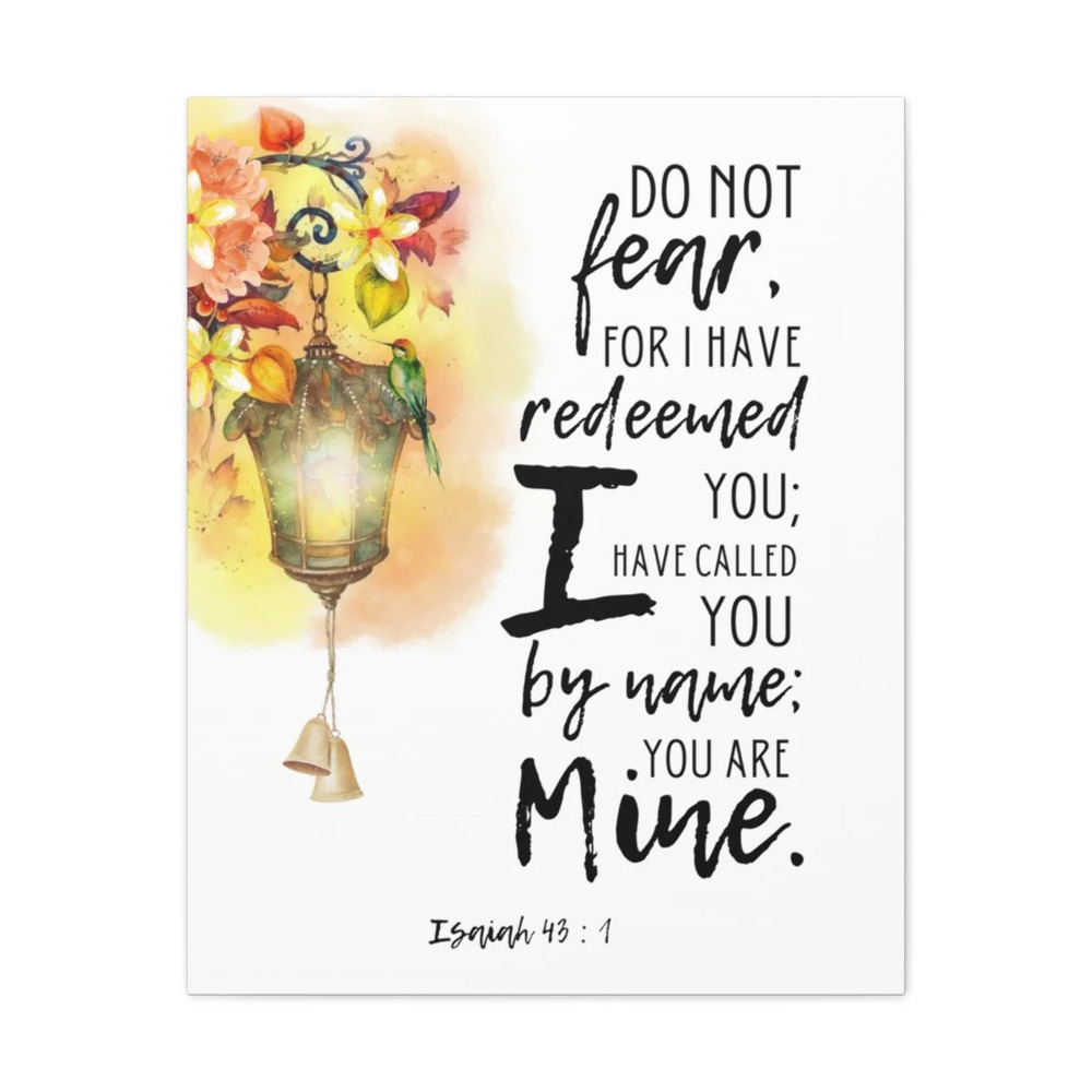 Scripture Walls Isaiah 43:1 I Have Called You Floral Bible Verse Canvas